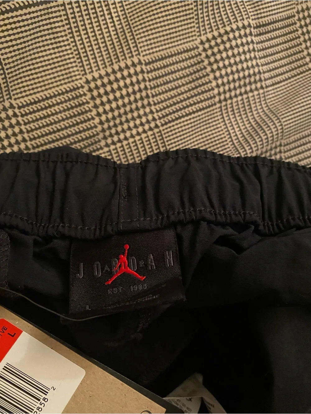 Jordan flight mvp Black Joggers with Reflective Side Stripes
